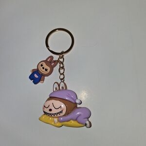 Cute Purple Cartoon Character Key Holder